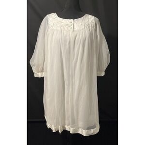 Vintage Gossard Artemis Peignoir Set‎ Womens Petite White Sheer Nylon 70s